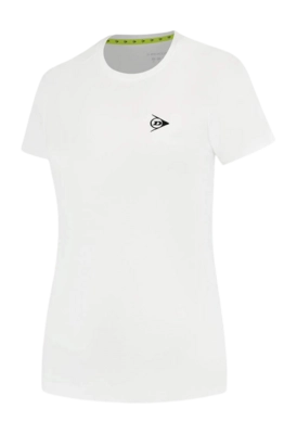Tennisshirt Dunlop Women Ap Club Crew Tee White
