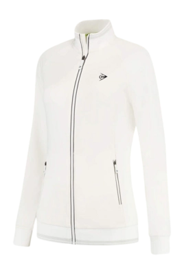 Veste de Tennis Dunlop Women Ap Club Knitted Jacket White