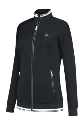 Veste de Tennis Dunlop Girls Ap Club Knitted Jacket Black