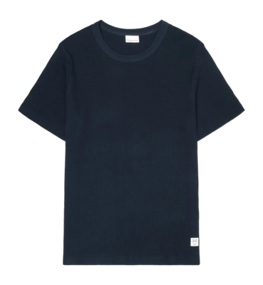 T-Shirt KnowledgeCotton Apparel Men Regular Waffle Crew Neck Total Eclipse