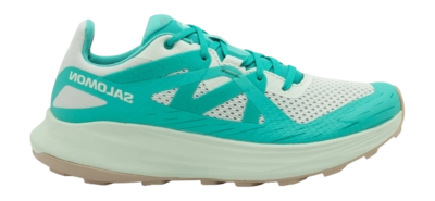 Trail Running Shoe Salomon Women Ultra Flow Clear Aqua Dynasty Green White