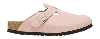 Clogs Birkenstock Boston Suede Damen Light Rose Narrow