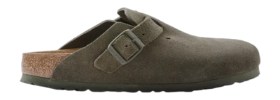 Sabots Birkenstock Men Boston Suede Thyme Regular