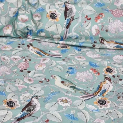 Bettwäsche Essenza Aleste Surf Green Bio-Baumwollsatin