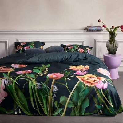 Bettwäsche Essenza Eloise Slate Grey Bio-Baumwollsatin