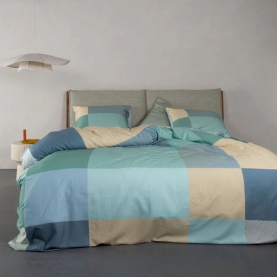 Bettwäsche Essenza Femi Pastellblau Bio-Baumwollsatin