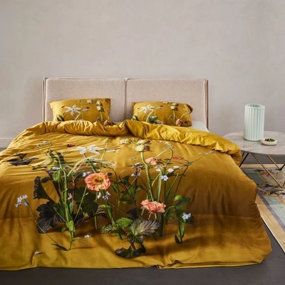 Bettwäsche Essenza Ficaria Flower Ochre Bio-Baumwollsatin