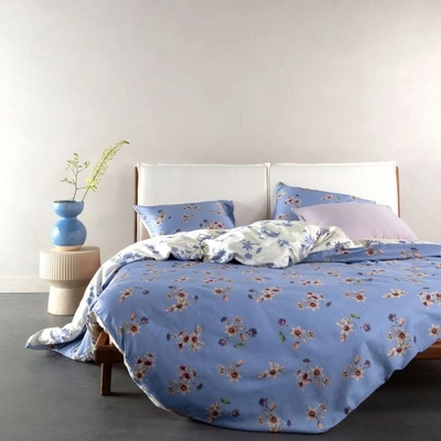 Bettwäsche Essenza Fiora Lavender Blue Baumwollsatin