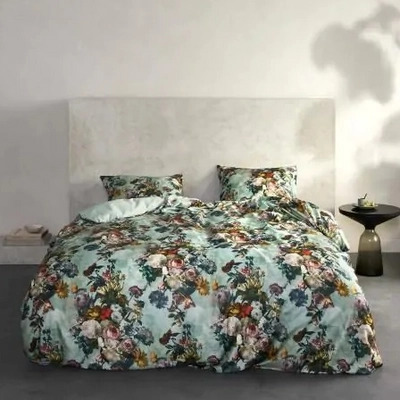 Bettwäsche Essenza Karli Mineral Green Baumwollsatin