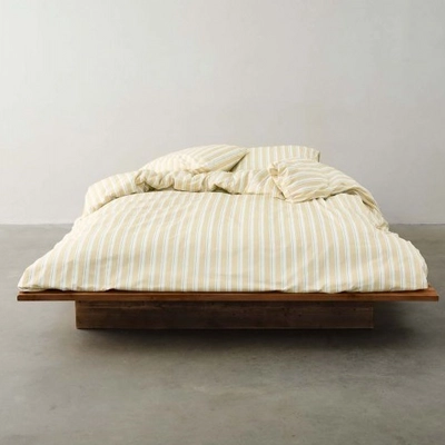 Bettwäsche Marc O'Polo Steffe Wood tan Bio-Baumwollperkal