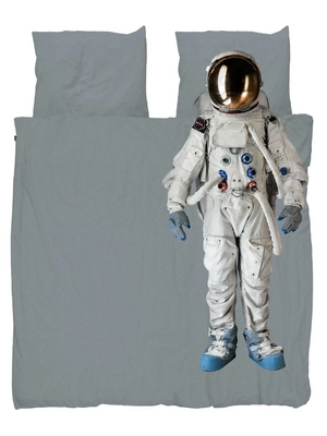 Bettwäsche SNURK Astronaut Grey Space Grau Bio-Baumwolle