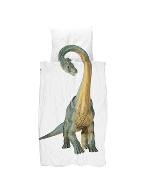 Bettwäsche SNURK Dino Bronto Weiß Bio-Baumwolle