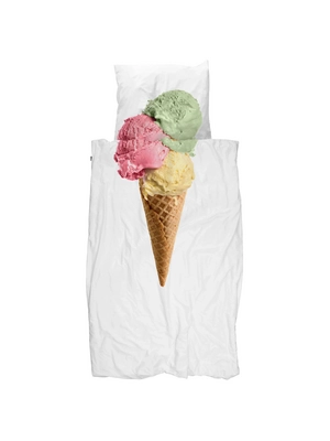 Bettwäsche SNURK Ice Cream Weiß Bio-Baumwolle