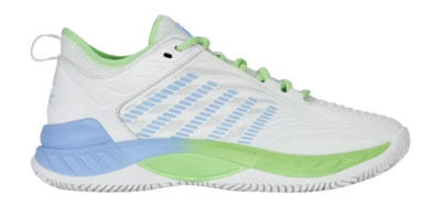 Tennis Shoes K-Swiss Women Hypercourt Supreme 2 Clay Lucent White Paradise Green Dutch Canal