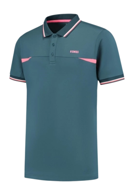 Tennisshirt K-Swiss Men Hypercourt Polo 7 Stargazer Pink