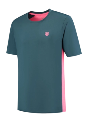 Tennisshirt K-Swiss Men Hypercourt Mix Melange Crew Stargazer Pink