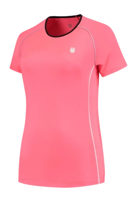 T-Shirt de Tennis K-Swiss Femme Hypercourt Crew Tee 4 Pink