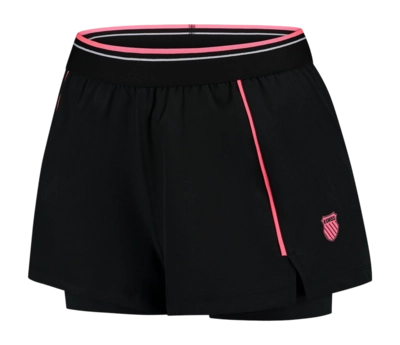 Tennisbroek K-Swiss Women Hypercourt Shorts 7 Black Pink
