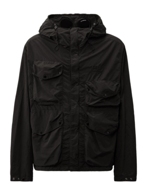 Jacke CP Company Flatt Nylon Goggle Outerwear Medium Herren Total Eclipse