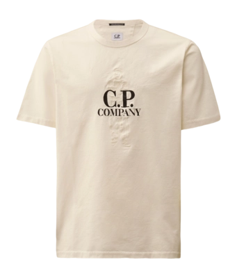 T-Shirt CP Company 30/2 Mercerized Jersey British Sailor Herren Gauze White
