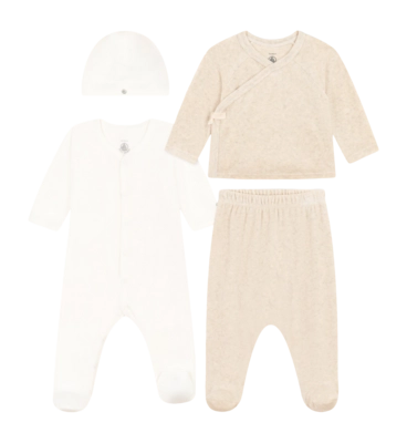 Babyset Petit Bateau Trousseau Wit (4-Delig)