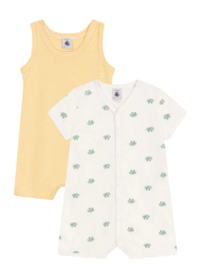 Strampler Petit Bateau 2 Short Playsuits Multi (2er-Set)