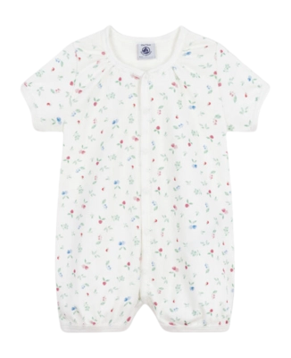 Babypakje Petit Bateau Short Playsuit Marshmallow/Multico Besjes