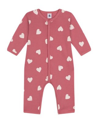 Babypyjama Petit Bateau Dors Bien Sans Pieds Rosewood/Marshmallow