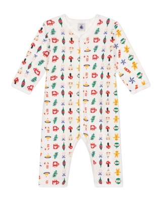 Babypyjama Petit Bateau Dors Bien Sans Pieds Marshmallow/Multico Winter