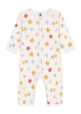 Babypyjama Petit Bateau Dors Bien Sans Pieds Marshmallow/Multico Star