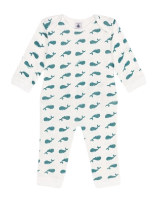 Babypyjama Petit Bateau Footless Sleepsuit Marshmallow/Dragonfly