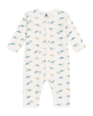 Pyjamas pour Bébés Petit Bateau Footless Sleepsuit Marshmallow/Multico Dino