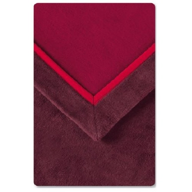 Double Face Plaid Ibena Solare Rood