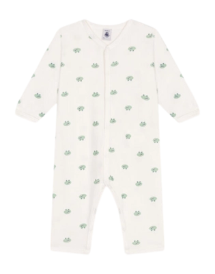 Babypyjama Petit Bateau Footless Sleepsuit Marshmallow/Multico