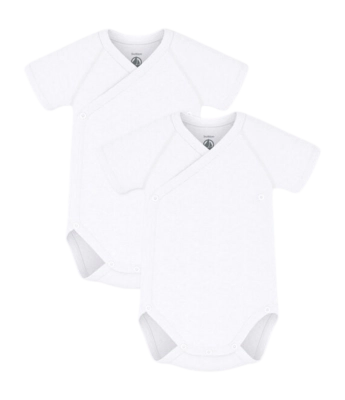 Rompertje Petit Bateau 2 Bodies Naiss Mc Wit (Set van 2)