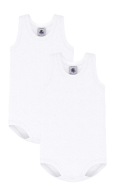 Body Petit Bateau 2 Bodies Sm Blanc (Lot de 2)