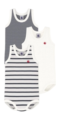 Rompertje Petit Bateau 3 Bodies Sm Multi Stripes (Set van 3)
