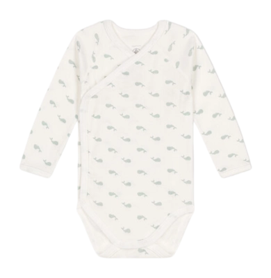 Rompertje Petit Bateau Comp Body Naiss Ml Marshmallow/Herbier