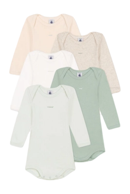 Rompertje Petit Bateau 5 Bodies Us Ml Multi Days of Week (Set van 5)