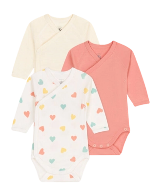 Baby-Body Petit Bateau 3 Bodies Naiss Ml Multi (Set von 3)