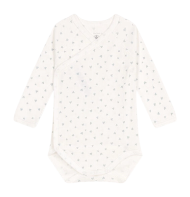 Baby-Body Petit Bateau Comp Body Naiss Ml Marshmallow/Gomme
