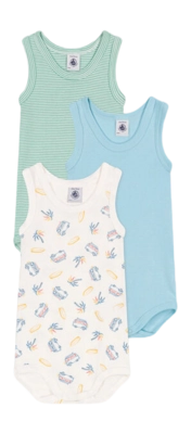 Baby-Body Petit Bateau 3 Bodies Sm Multi Surf (3er-Set)