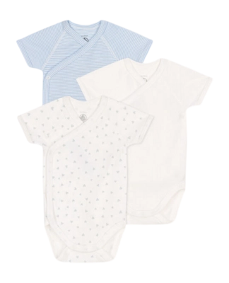 Baby-Body Petit Bateau 3 Bodies Naiss Mc Multi (3er-Set)