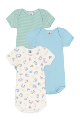 Body Petit Bateau 3 Bodies Nous Mc Multi (Set de 3)