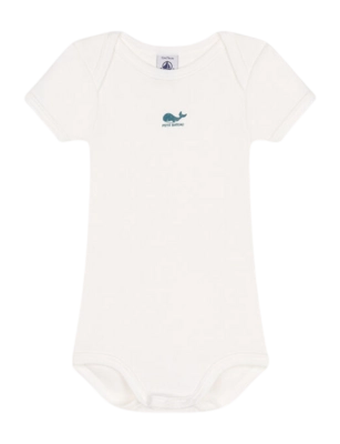 Baby-Body Petit Bateau Body Us Mc Marshmallow Whale