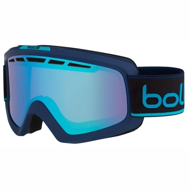Masque de ski Bollé Nova II Matte Navy & Neon Blue Aurora