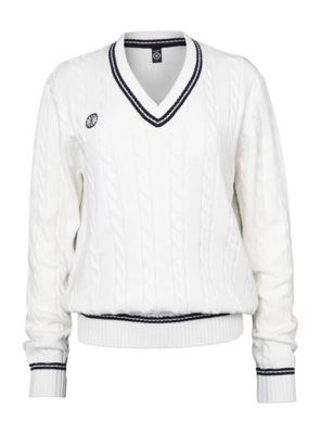 Sweater The Indian Maharadja Unisex Cable Knit Sweater Bright White