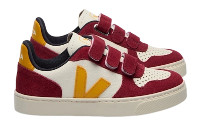Veja Small Kids V-10 Chromefree Leather Pure Ouro Marsala