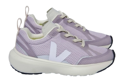 Veja Small Kids Canary Light Alveomesh Parme White