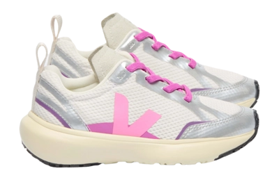 Veja Small Kids Canary Light Alveomesh Gravel Malibu Silver